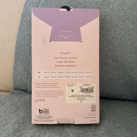 Joyspun 6 Pair Cotton Boyshort Underwear -- Size XXL ( 20 ) - Picture 3 of 4